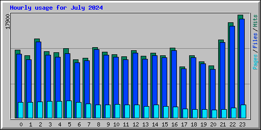 Hourly usage for July 2024