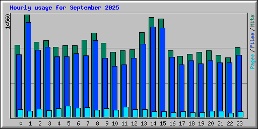 Hourly usage for September 2025